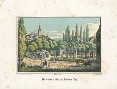 Brunnenplatz in Liebwerda by Theodor Sachse